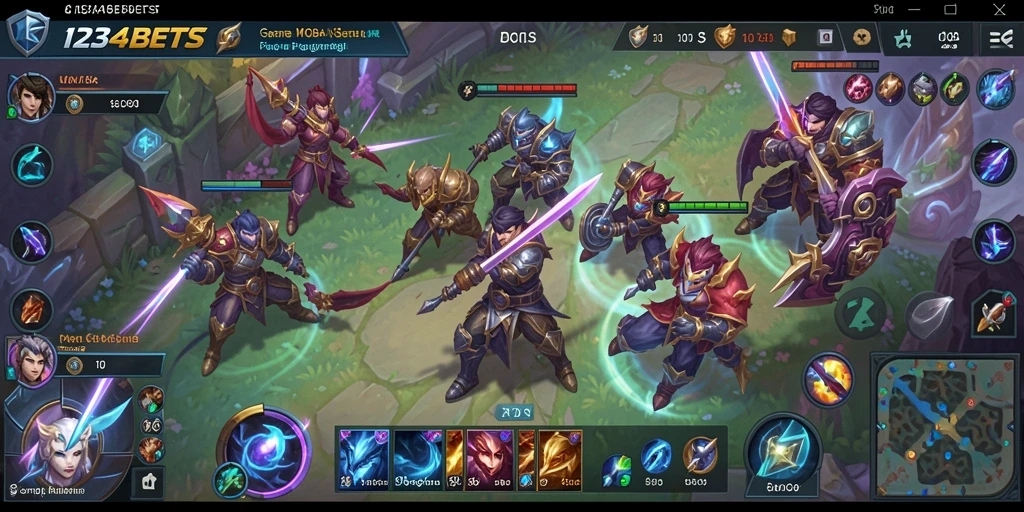 Screenshot menampilkan aksi seru dalam gameplay MOBA.