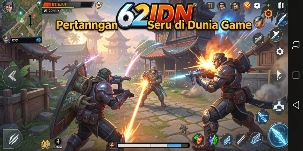 Screenshot dari gameplay seru 62IDN saat pertarungan berlangsung.