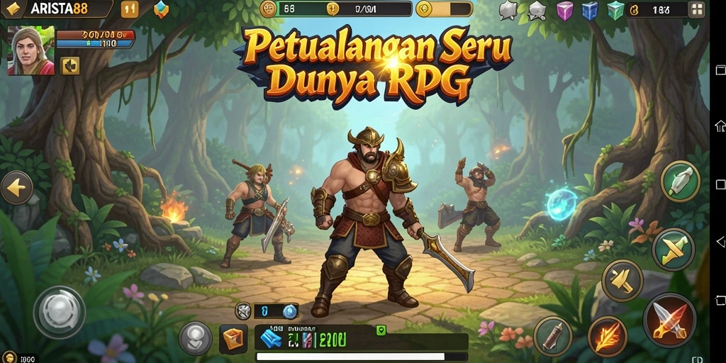 Tangkapan layar ARISTA88 menunjukkan aksi mendebarkan dalam perang RPG.
