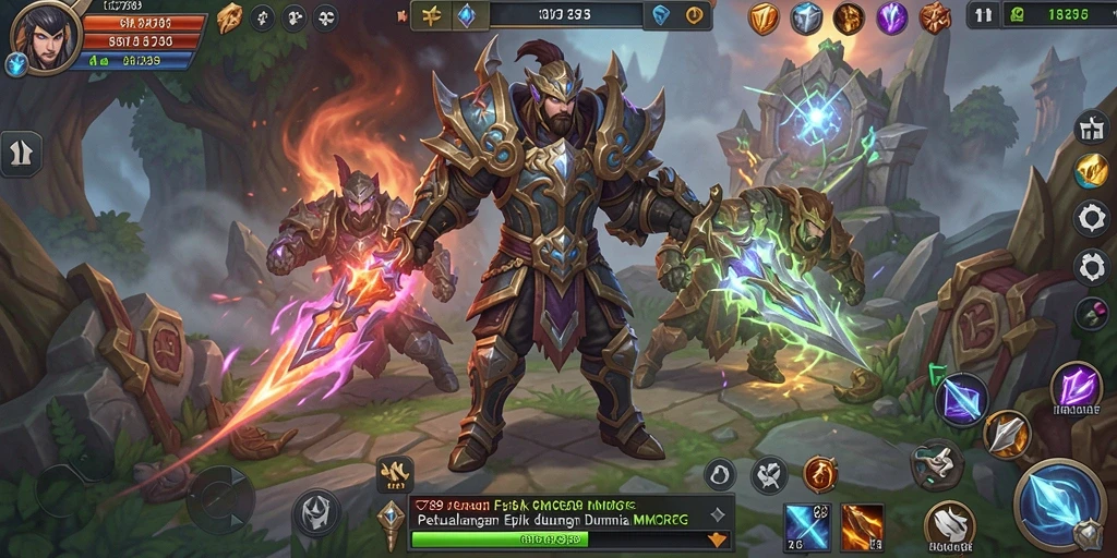 Tampilan gameplay menakjubkan C789 dalam mode MMORPG