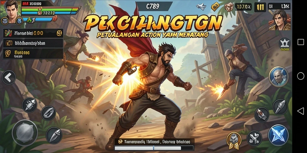 Screenshot CK789 menampilkan aksi seru dalam pertempuran mendebarkan.