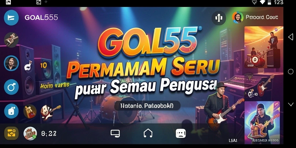 Tampilan antarmuka gameplay GOAL55 yang interaktif dan menarik.