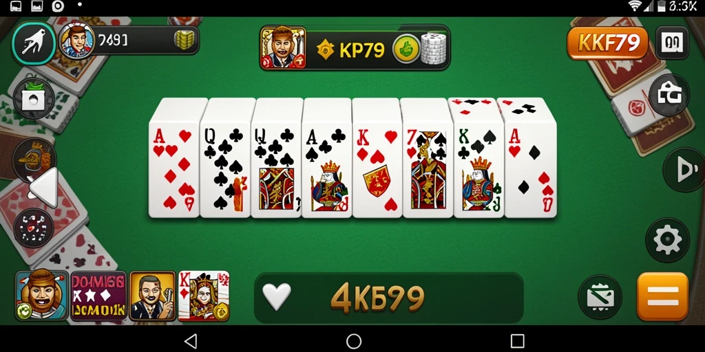 Screenshot menampilkan permainan Domino yang menggembirakan di KPK79.