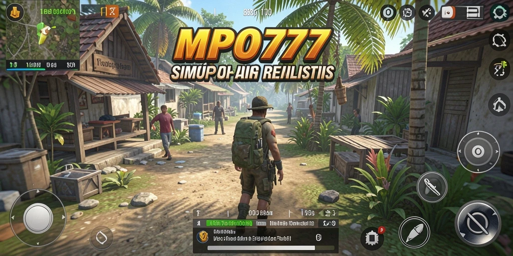 Screenshot menunjukkan karakter yang berinteraksi dalam gameplay Simulation.