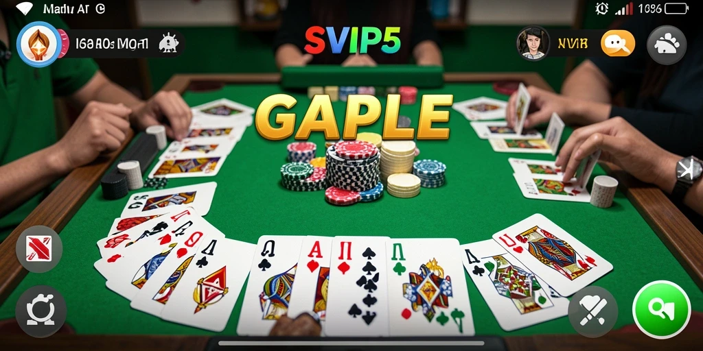 Tampilan gameplay seru Gaple di SVIP5.