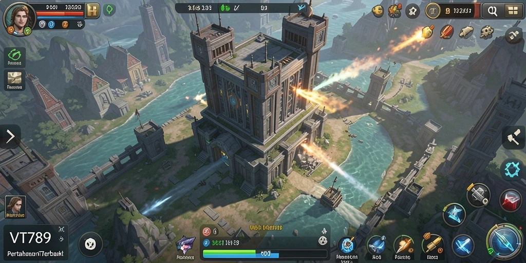 Tampilan gameplay VT789 yang seru dalam Tower Defense.